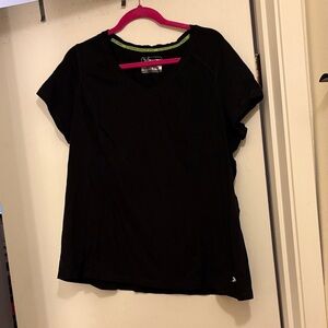 Black V-Neck Women's Top